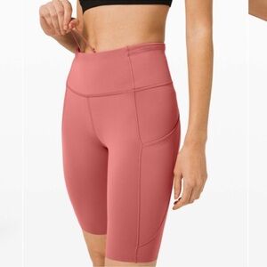 Lululemon Fast & Free 10” Lasercut HR Pocket Biker Short (*non-reflective)